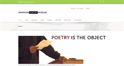 Desktop Screenshot of americanpoetrymuseum.org