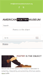 Mobile Screenshot of americanpoetrymuseum.org